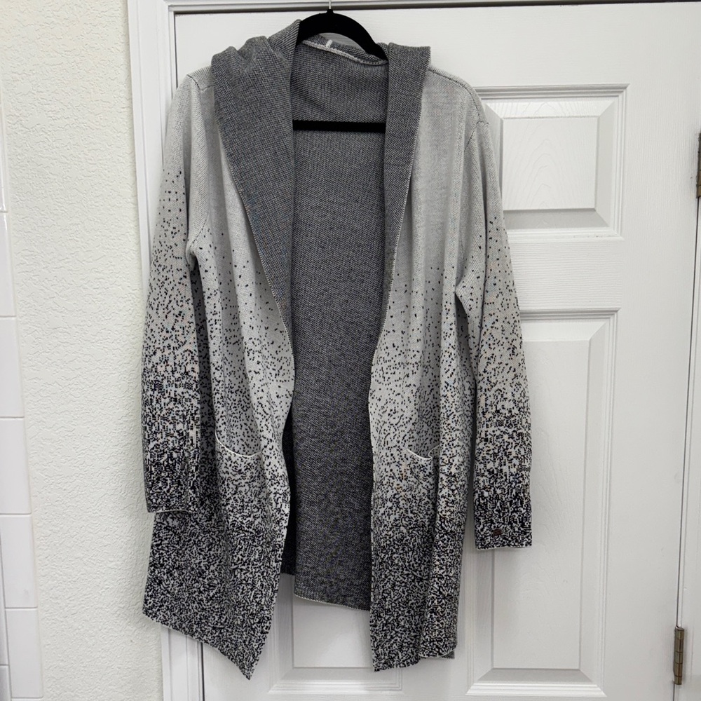 Calia by Carrie Gray Gradient Women's Hooded Sweater Cardigan